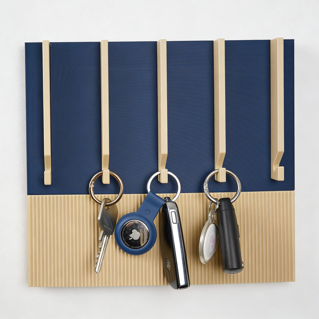 PIANIS Minimalist Wall Key Holder – 3D Printed Wall-Mounted Key Rack, Modern Entryway Organizer for Keys & Small Accessories