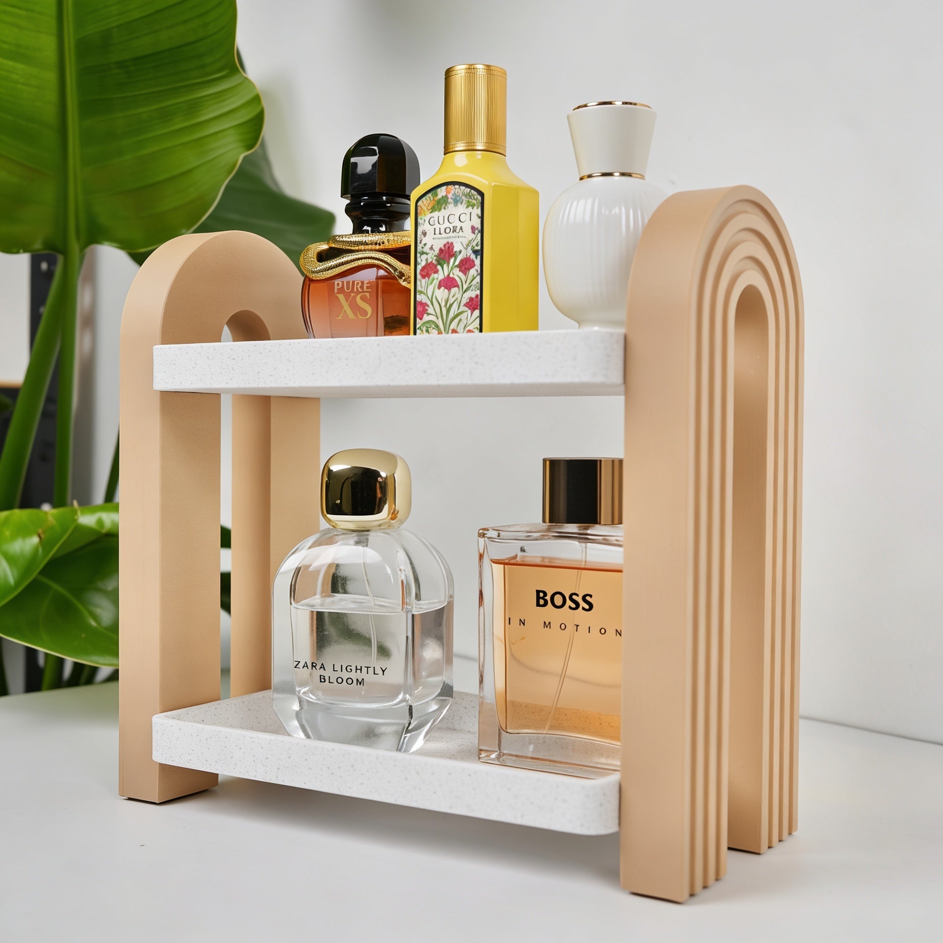 PERFIS – Minimalist 3D Printed Tabletop Perfume Shelf | Modern Organizer for Perfume, Skincare & Everyday Essentials