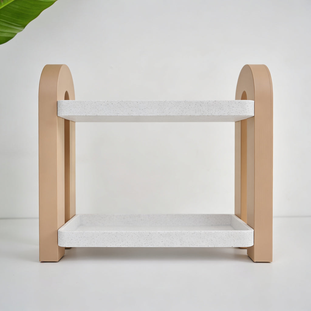 PERFIS – Minimalist 3D Printed Tabletop Perfume Shelf | Modern Organizer for Perfume, Skincare & Everyday Essentials