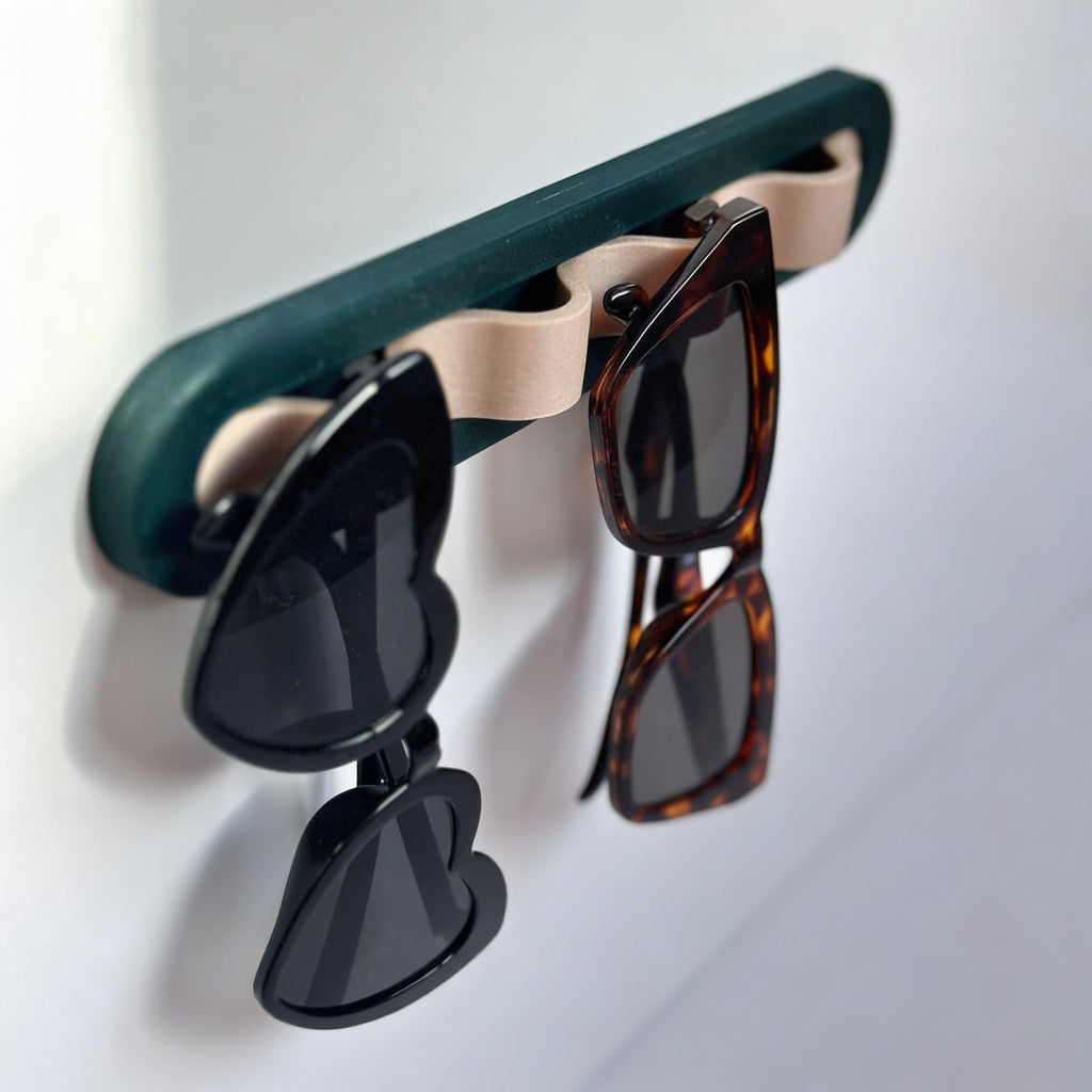 Minimalist Wall Sunglasses Holder – Holds 4 Pairs | Stylish & Functional Eyewear Rack