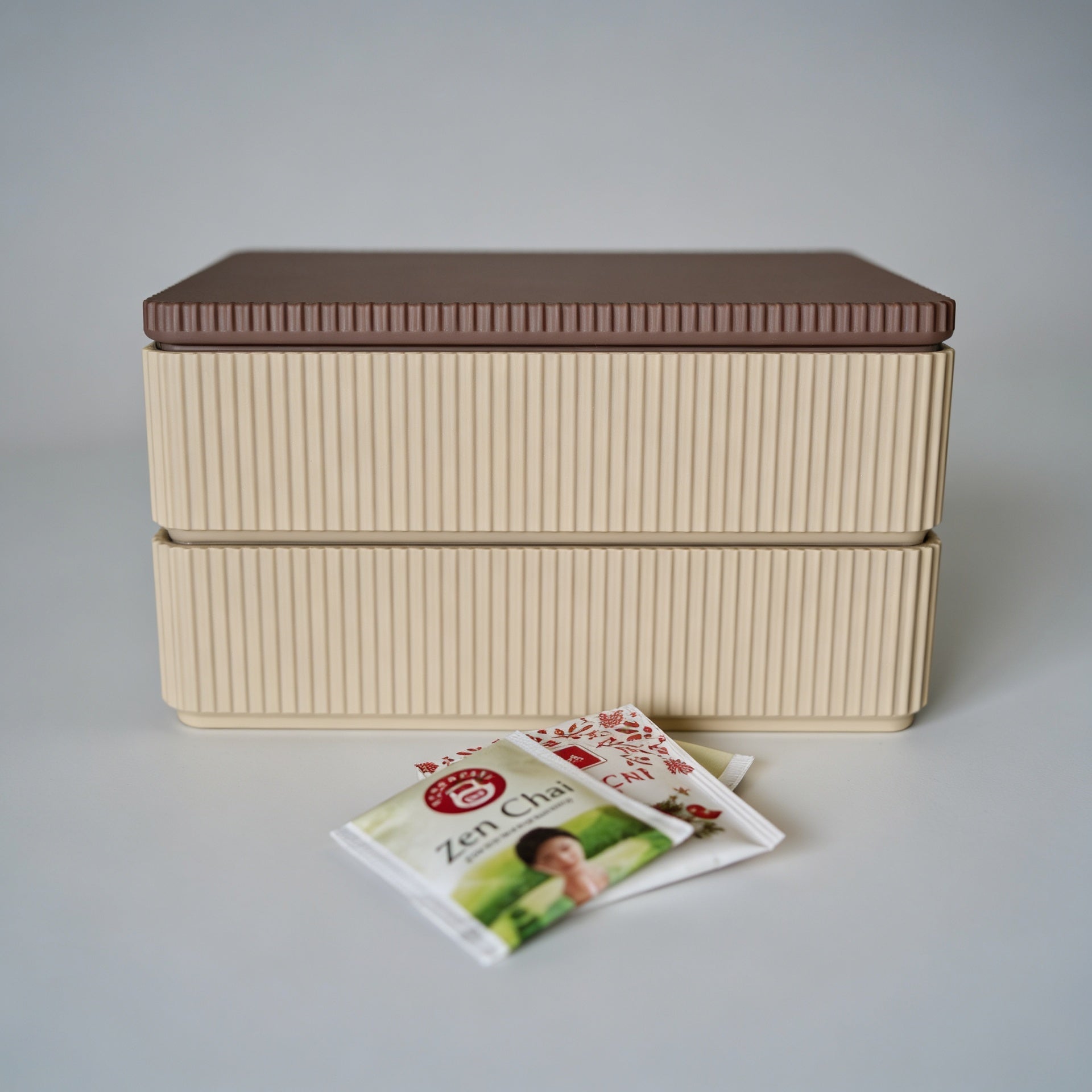 TEAGRID Tea Organizer – Modern Tea Box With Grid Insert | Stackable Tea Bag Storage for Kitchen, Office & Guests